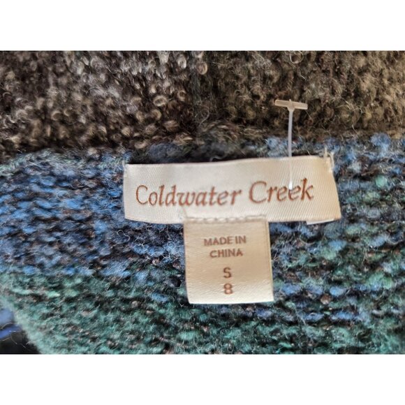Coldwater Creek Womens Open Front Cardigan Sweater S Acrylic Wool Blend Multicol - Picture 3 of 7